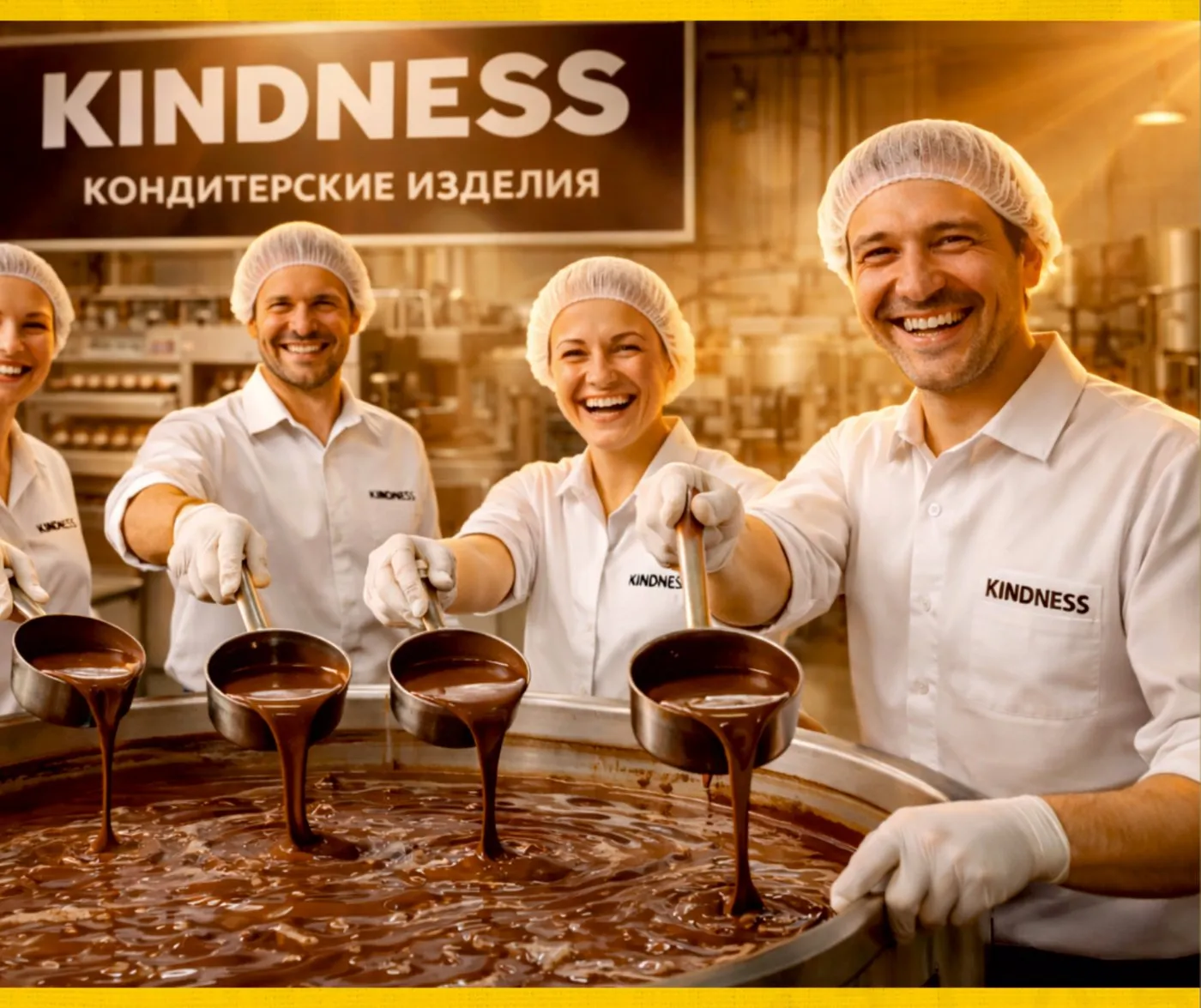 KINDNESS fabrikasi ishlab chiqarish liniyasi
